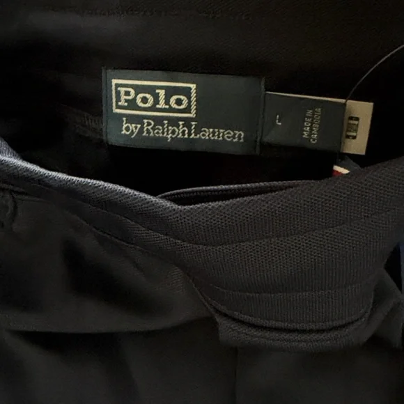 Polo by Ralph Lauren Men's Navy Joggers with Red and White Accents - Picture 4 of 5